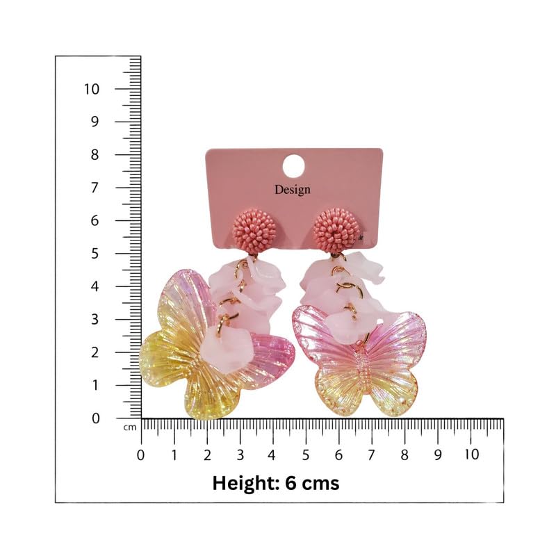 Женские модные акриловые серьги-бабочки с элегантным дизайном | Привлекательный легкий комплект Джумки для традиционного индийского образа |