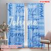 2pcs,2D Plane Printing Creative Curtains Johyna Typography Durable Polyester (without Rod) Decorations For Home for Various