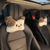 Car Universal Cartoon Plush Bear Headrest + Lumbar Support Multi-Set, Car Decoration