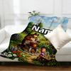 Custom Name Personalized Masha and The Bear Print Blankets, Home Decor, Bedroom, Sofa, Camping, Couch, Gifts for Birthday Christmas