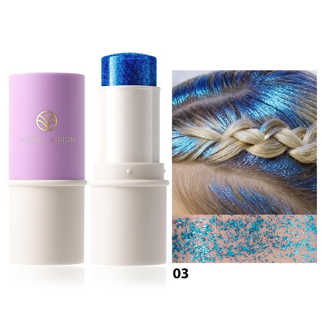 7 Цветов Сценический Макияж Лицо Глиттер Тени для Век Красота Макияж Перламутровый Разноцветный Глиттер для Тела Стик