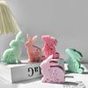 Пасхальный плоский рельефный цветок кролик силиконовая форма для свечи 3D рельефная ромашка кролик мыло кристалл инструмент для изготовления животных шоколадный леденец