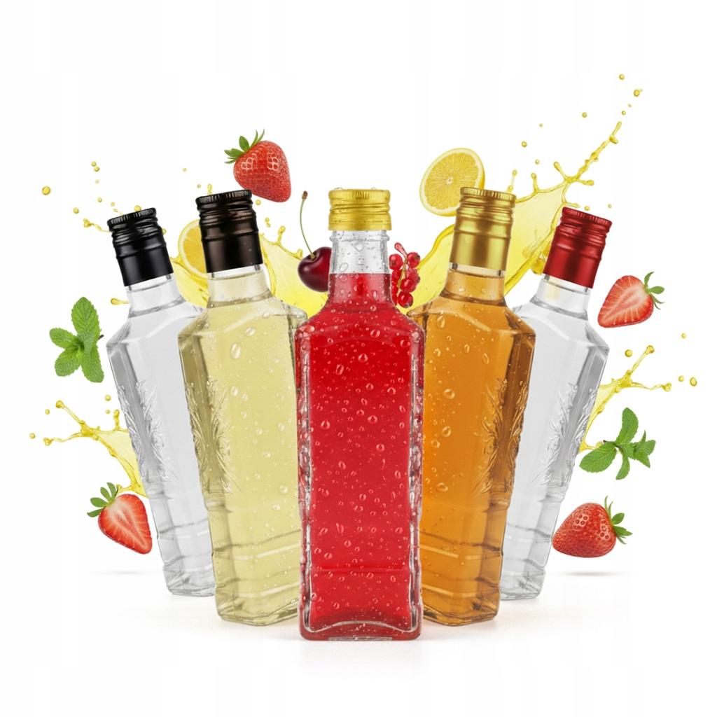 10x GLASS BOTTLES MOSCOW 250 ML 0.25L For Liqueurs Wine Liqueur 250ml SET