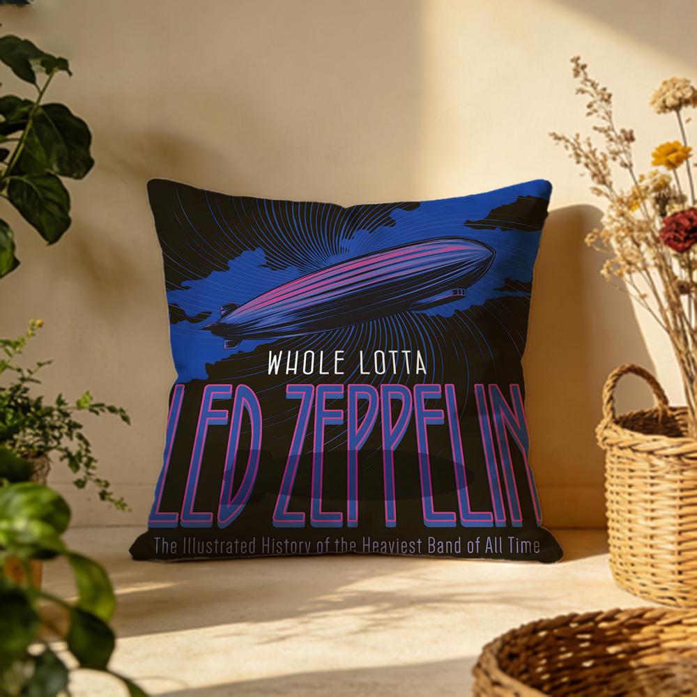 Модный сменный чехол для подушки Led Zeppelin Универсальный двусторонний чехол для подушки Подходит для дивана, кровати, автомобиля Ежедневный декор
