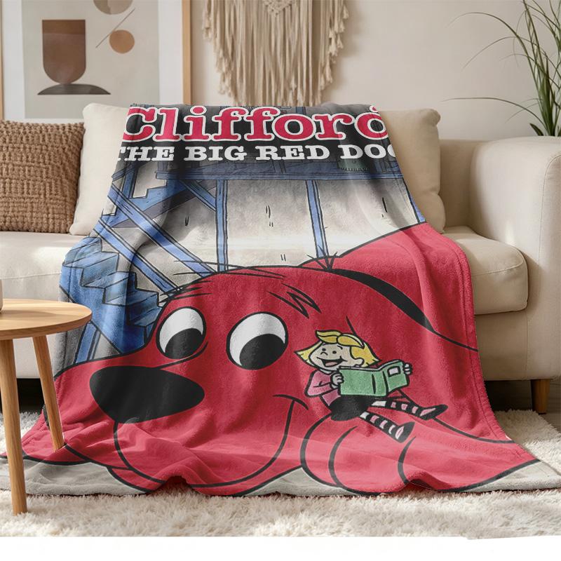 Clifford The Big Red Dog Soft and comfortable flannel Suitable for sofas living rooms outdoor camping travel and also makes a great anniversary gif
