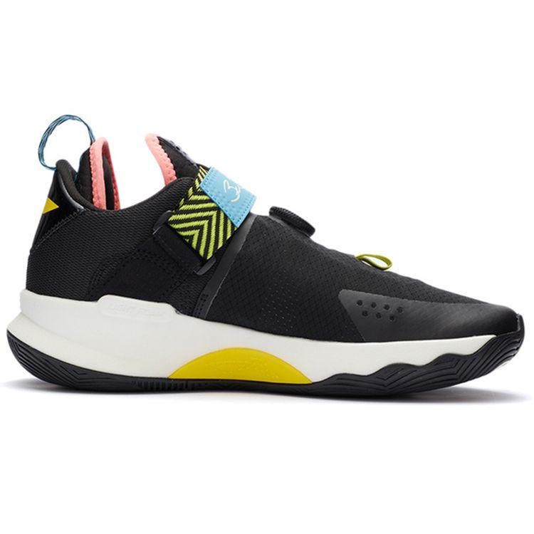 Li-Ning Баскетбольные кроссовки Fission 7 V2 с амортизацией, износостойкие, нескользящие, низкие, мужские, цвет черный, синий, розовый ABPR047-14