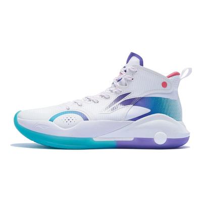 Баскетбольные кроссовки Li Ning Yu Shuai 15 с амортизацией, противоскользящие, износостойкие, высокие, мужские, белые, синие ABAR043-51