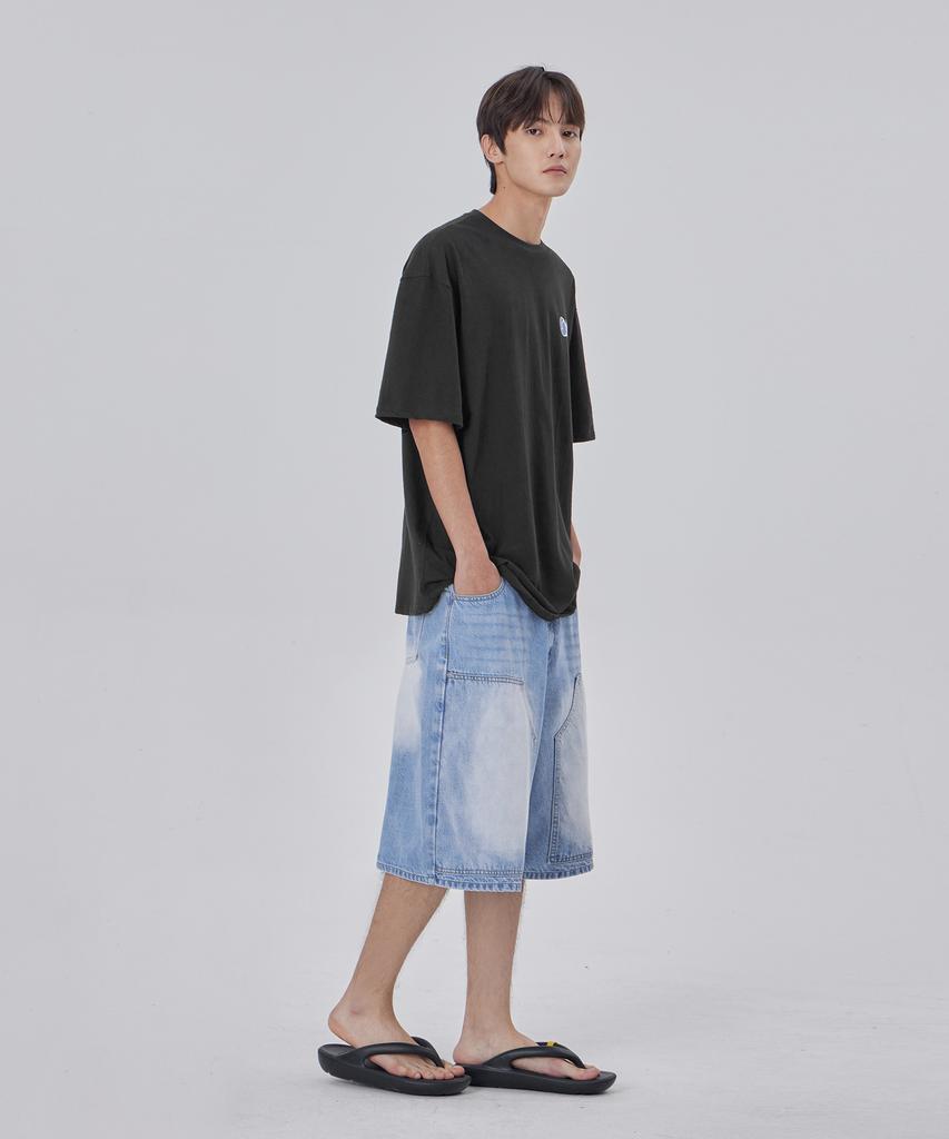 GLW Bermuda Workwear Carpenter Denim Pants Shorts Napoli Vintage Light Indigo