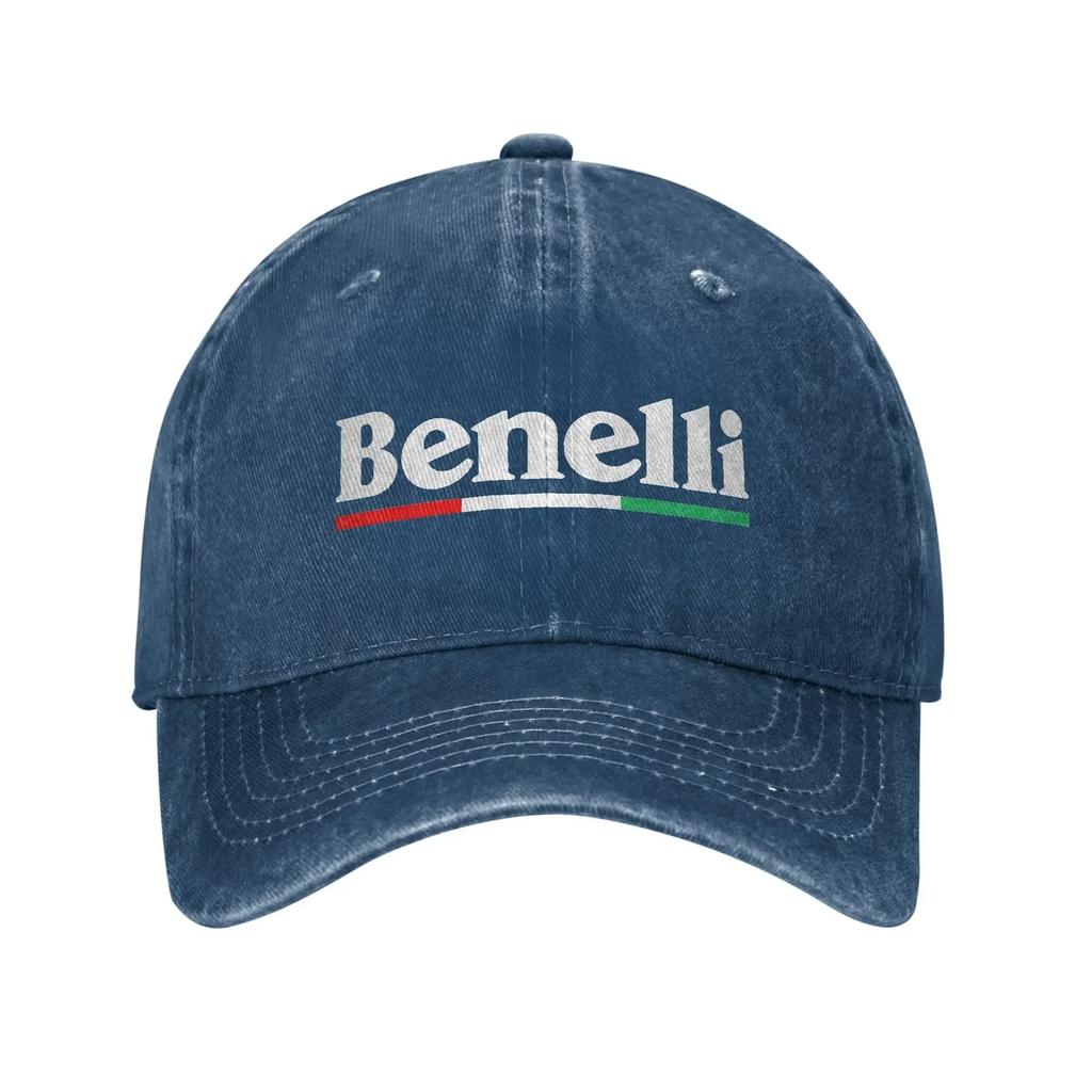 Бейсболка Benellis Racing Italy Ретро Потертый Деним Мотоциклетная Кепка Snapback Мужская Женская Для Бега Гольфа Регулируемая Посадка Кепки Кепка