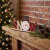 Деревянные Праздничные Знаки Рождественский Настольный Знак, XMAS SNOW NOEL Настольный Знак с Основанием для Вечеринки, Полый Буквенный Центр для Рождественского Рустикального Праздника
