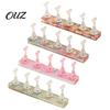 Nail Art Display Holder False with Glitter Base, Magnetic Press-on for Practice Stand Beginner Nails Painting, & Portable