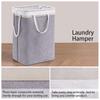 1 Set Foldable Laundry Basket with Reinforced Handle Strong Load-bearing Large Capacity Dirty Clothes Hamper Bathroom Supplies