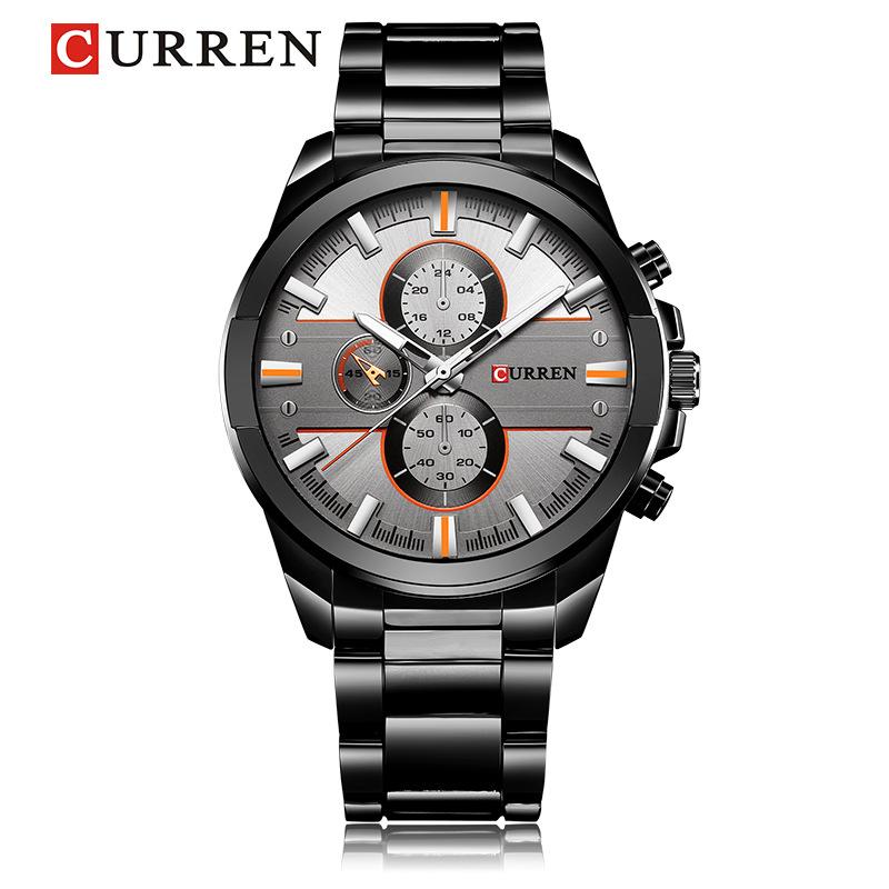 CURREN Новые лучшие мужские часы, деловые часы, водонепроницаемые повседневные кварцевые часы, мужские часы со стальным ремнем