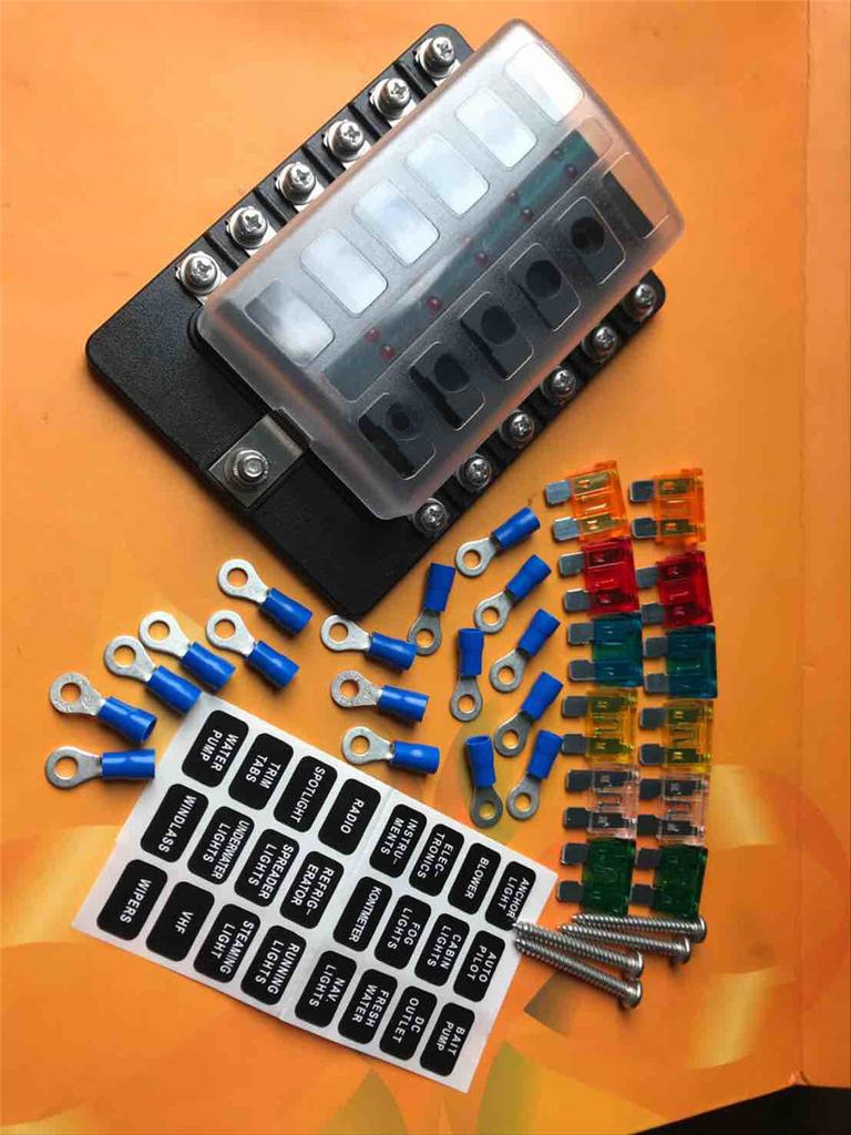 12Way Fuse Box With Led Indicator For Cars