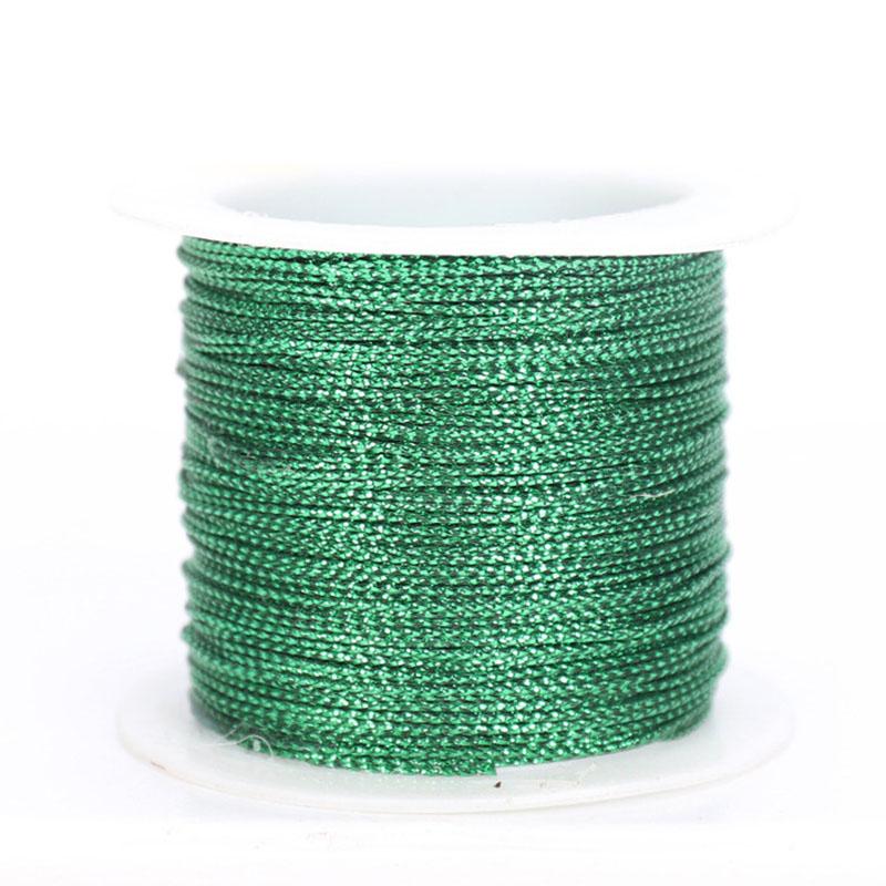 20m/roll 1mm Gold Silver Red Cords Metallic Rope Thread String Strap Gift Wrap Ribbon Cord Bracelet No-slip Hang Tag