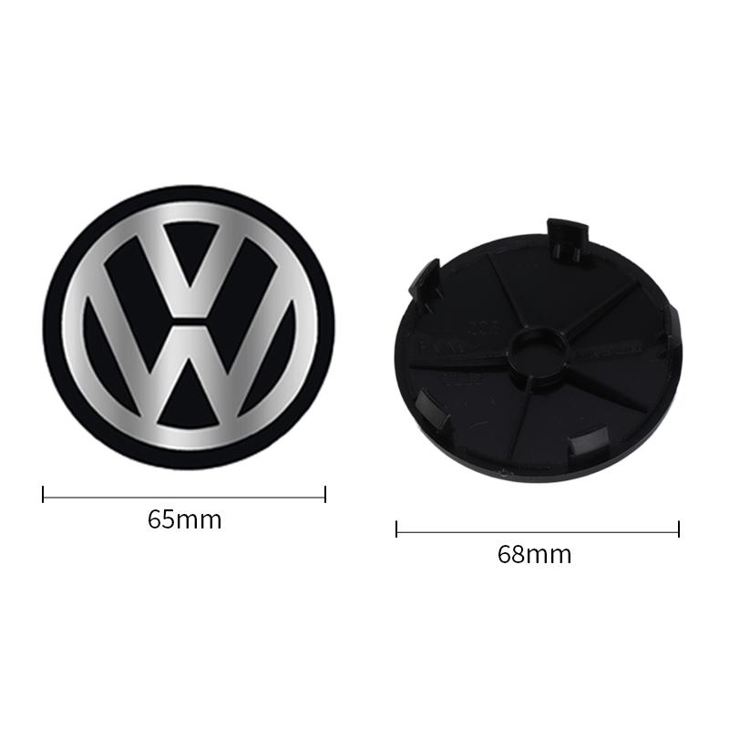 FUVLN1 60/63/68mm Car Wheel Center Hub Cap Logo Tyre Rims Badge Cover For Volkswagen VW Scirocco Golf MK6 Polo Tiguan PASSAT GTI R Line