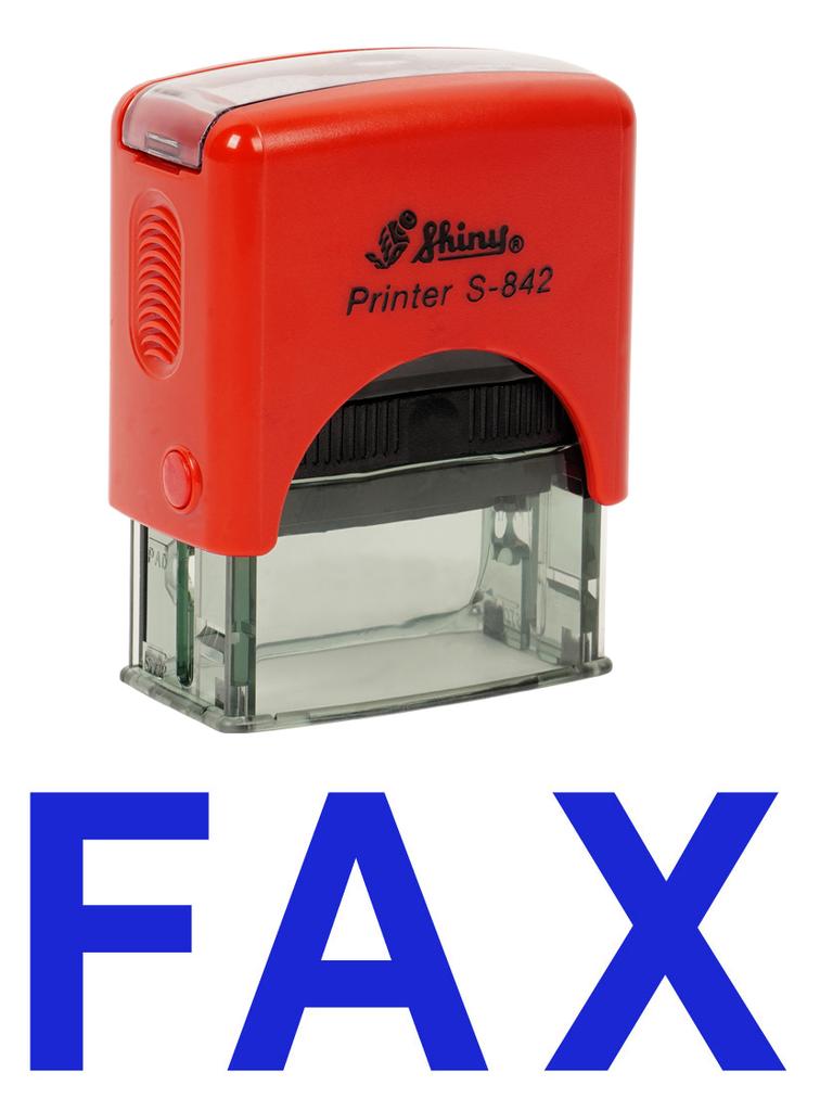 FAX Self Inking Rubber Stamp Custom Shiny Office Stationary Stamp
