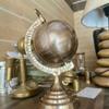 Brass Antique Finish Miniature World Globe On Stand | Tall Nautical Maritime Table Decor | Unique Christmas & Birthday Gift