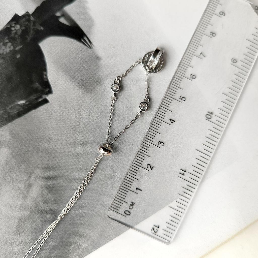 Серебряный браслет с фианитами, вес изделия 2,67 гр (2176473)