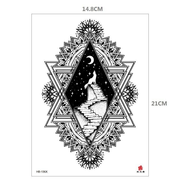 Наклейка с рисунком животного, тигр, лев, леопард, половина руки, рисунок Hb, набор для переноса воды, имитация наклейки