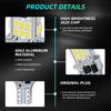 2 шт. Светодиодные лампы T15 W16W Canbus Лампы БЕЗ ошибок 3020 12V Белые Для автомобиля Задний ход Парковочный свет Лампа заднего хода Универсальные