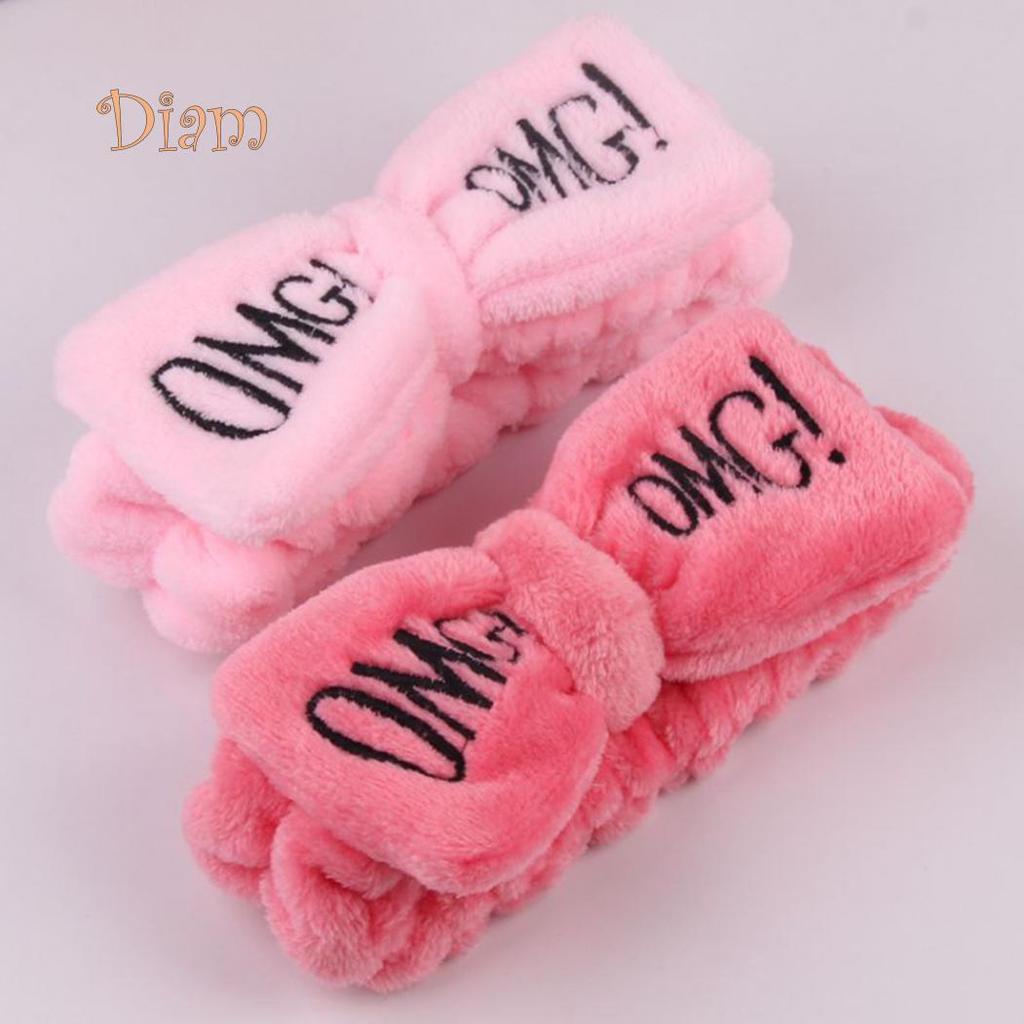 Tenfyer милые женские буквы с бантом, плюшевая повязка на голову, мытье лица, резинка для волос, эластичный головной убор