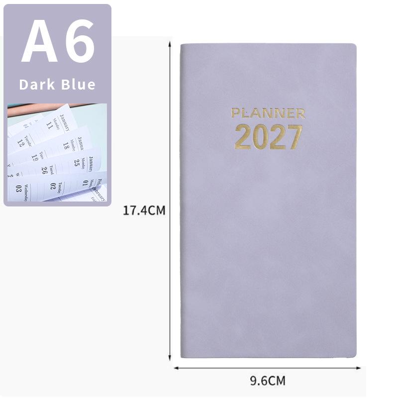 2026 Английский еженедельник A6 - Портативный карманный дневник и блокнот для повышения эффективности на 365 дней