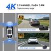 Новый 4K видеорегистратор, двойная камера, WiFi, Автомобильный DVR, Запись спереди и сзади, 4K+2.5K, Мониторинг парковки, G-сенсор, Циклическая запись