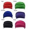 Solid Color Women Wide Sports Fold Hairband Yoga Non Slip Stretch Headband Elastic Running Turban Running Headwrap Hair Band