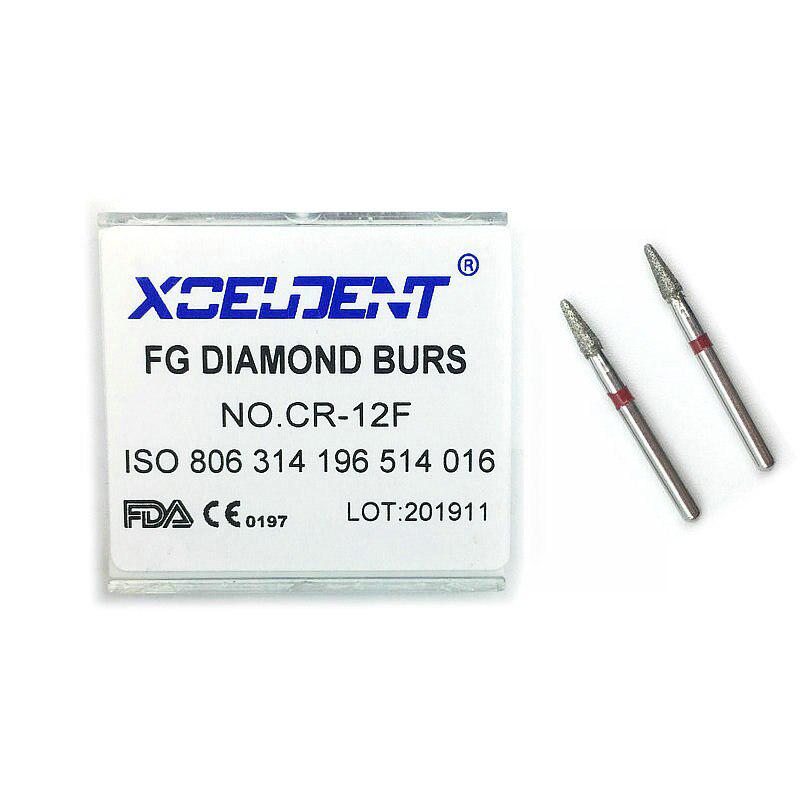 1 коробка 1,6 мм, стоматологические высокоскоростные боры, высокоскоростной наконечник, турбинная алмазная полировка, подготовка зубов, боры CR-12F
