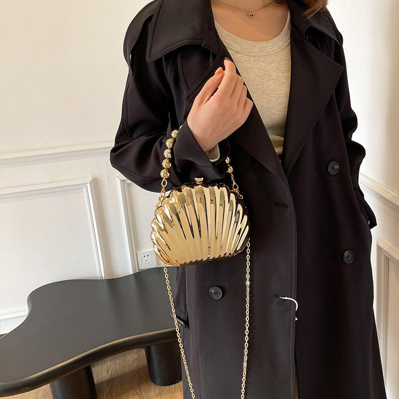 Мини-сумка для губной помады для женщин, модная и нишевая дизайнерская сумка-ракушка, универсальная акриловая сумка-цепочка на одно плечо