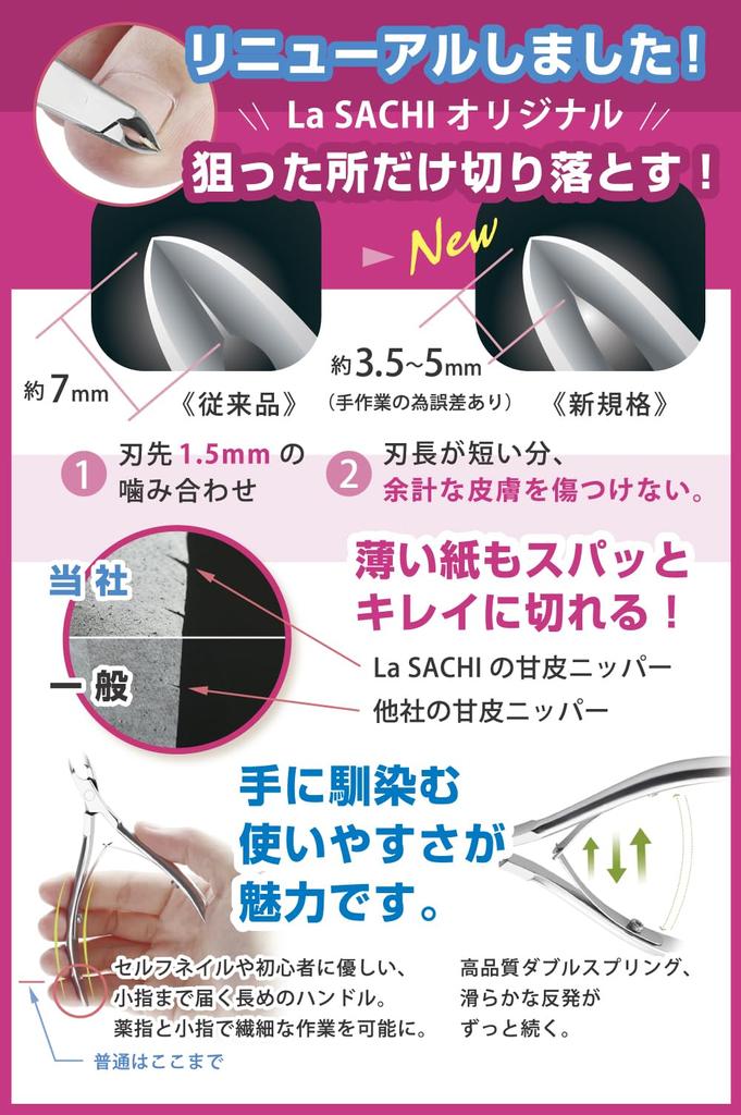 Набор SACHI для кутикулы: кусачки, пушер, пилка, кусачки