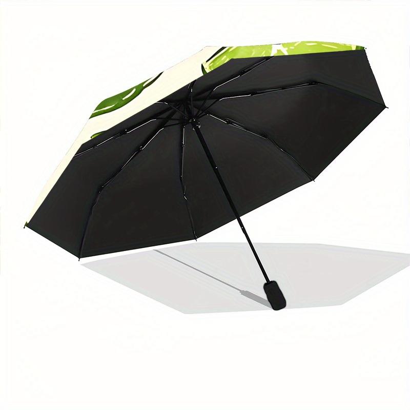1pc Lime Slices Automatic Open/close, All-Season Portable Folding Umbrella, Travel, Everyday, Formal Events115