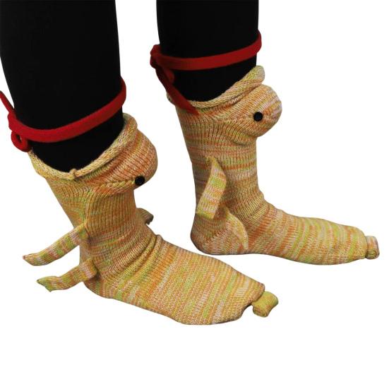 Вязаные носки с животными, забавные носки с крокодилом, теплые зимние напольные носки, унисекс, милые носки с акулой и рыбой, подарок на Рождество, День святого Валентина, День матери