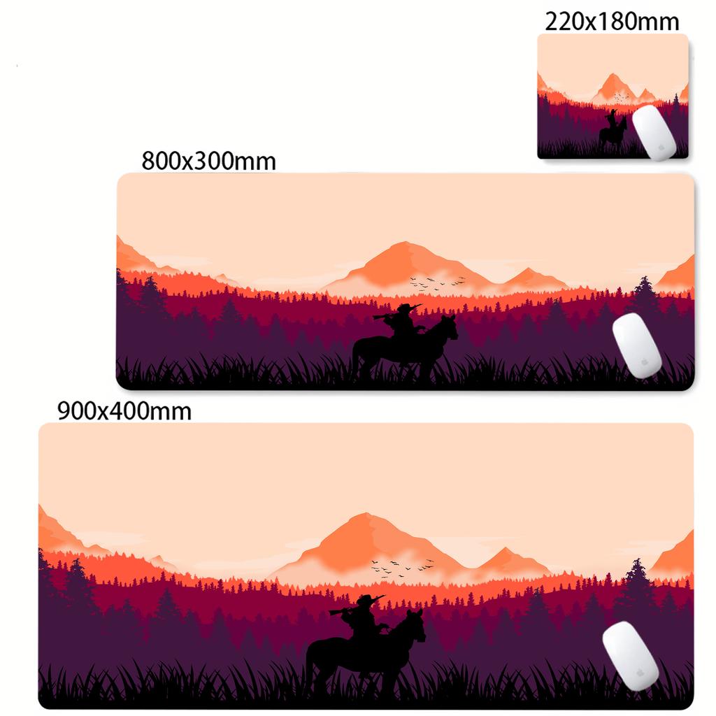 Red Dead Redemption 2 Xxl 900x400 Anime Mouse Pads Computer Accessories Game Keyboard Rubber Mousepad Pc Gamer Non-slip Desk Mat