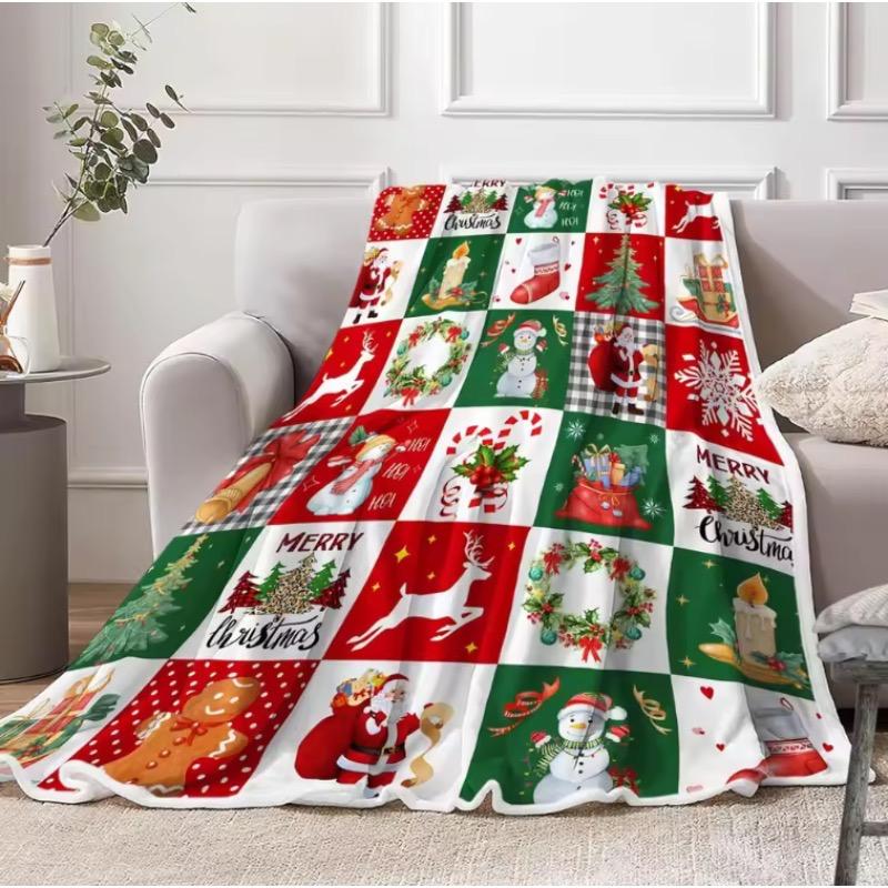 Рождественский плед Зимняя снежинка Праздничный Рождественский плед Рождественские одеяла Санта Клауса Пледы со снежинками Рождественские пледы