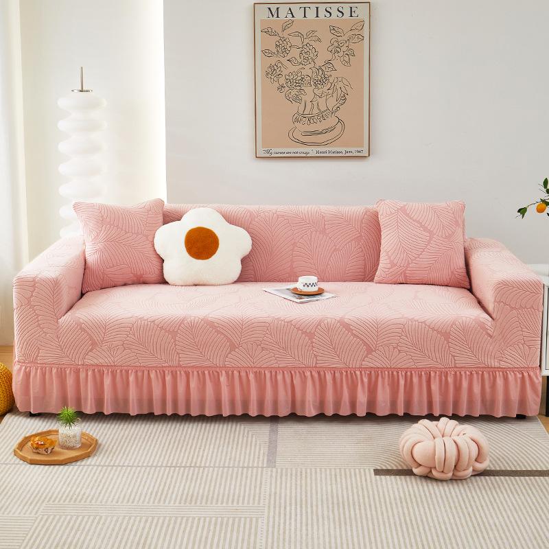 Stretch Knit Skirt Sofa Cover All Inclusive Durable Anti Cat Scratch Cushion Blanket Four Season Sofa Cover Dust Proof Cloth Towel