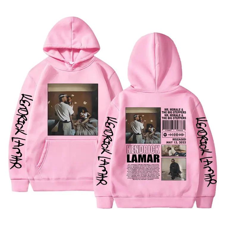 Rapper Kendrick Lamar Graphic Hoodie Album Mr Morale & The Big Steppers Print Sweatshirts Men Women Trend Hip Hop Loose Hoodies