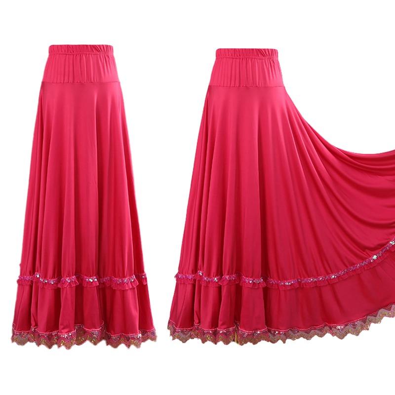 Женские бальные юбки для фламенко, лиричные бальные макси-юбки, костюмы для выступлений по классическому балету, этническим танцам