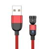 Магнитный USB-кабель 3A с быстрой зарядкой, вращающийся на 360 градусов, трехкомпонентный, гибкий дизайн