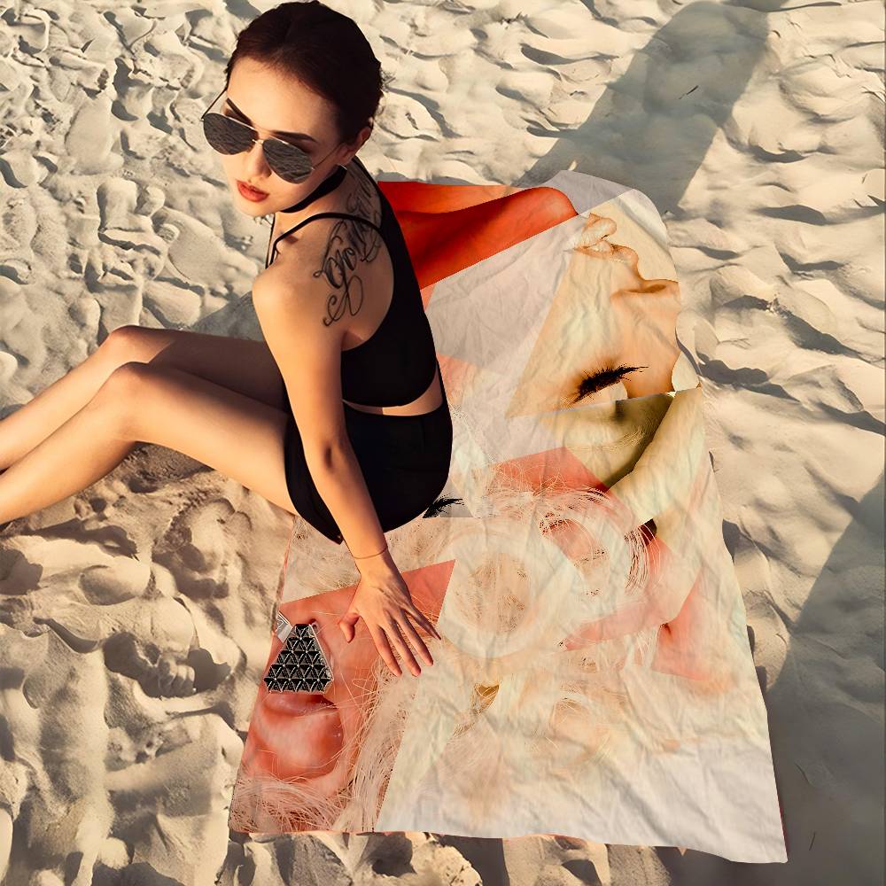 Полотенца пляжные из микрофибры Singer L-Lady G-Gaga Быстросохнущее полотенце Песчаные пляжные полотенца Полотенце для бассейна Для путешествий Пляж Бассейн Йога