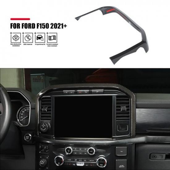 Накладка-рамка навигации центральной консоли из углеродного волокна для Ford F150 21+