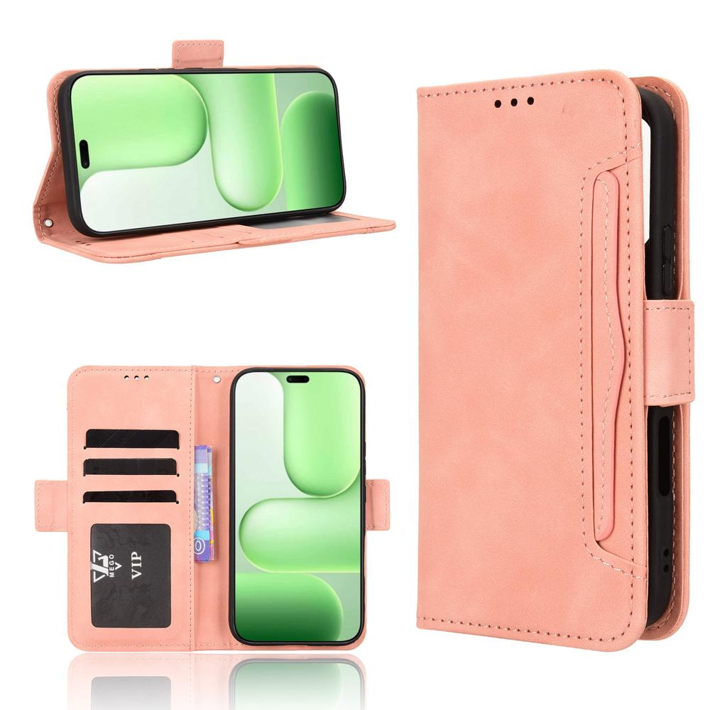Flip Case for Honor 600 Lite, Card Slot, Pink