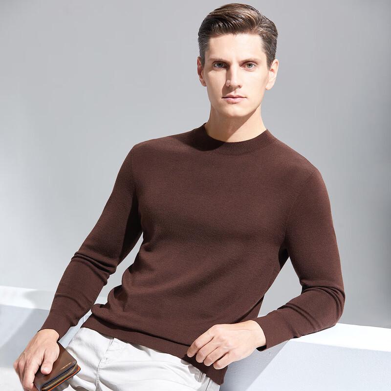 Antonio Men's Machine Washable 100% Fine Wool Crewneck Sweater