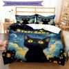 3PC Custom Name "Night Sky Adventure" Bedding Set Printed Bedding Set Duvet Cover Closure Includes 1 Duvet Cover & 2 Pillowcases for All Seasons Bedro