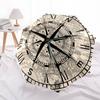 Vintage Map Compass Wall Clock Decorative Nautical Theme Home Office DecorUmbrella with Cute Design,Portable 3-Fold Compact Umbrella for Men