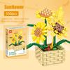 Simulation Flower Building Blocks Diy Bouquet Potted Model Building Bricks Toy For Gifts