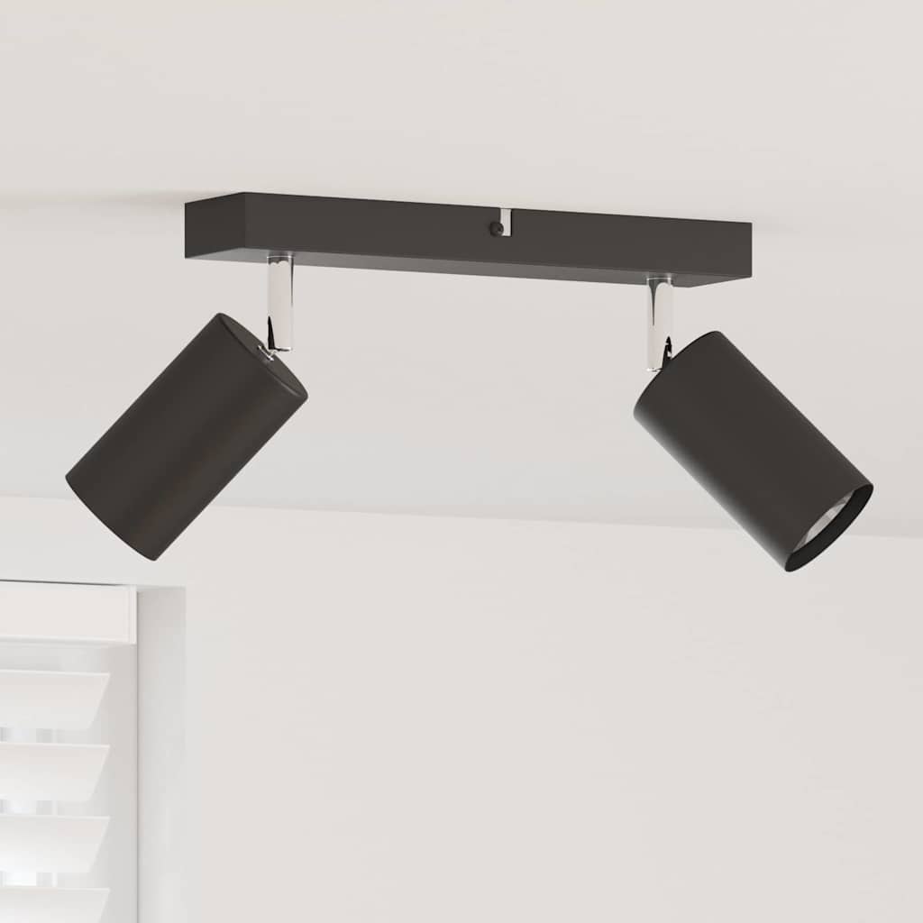 Black Ceiling Spotlights with Adjustable Spotlights 26 x 6 x 16 cm Metal