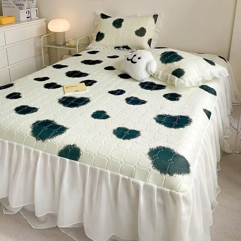 Корейский летний охлаждающий латексный тонкий комплект одеял с кондиционером, простыня с наволочками, роскошный комплект постельного белья размера «queen-king-size»