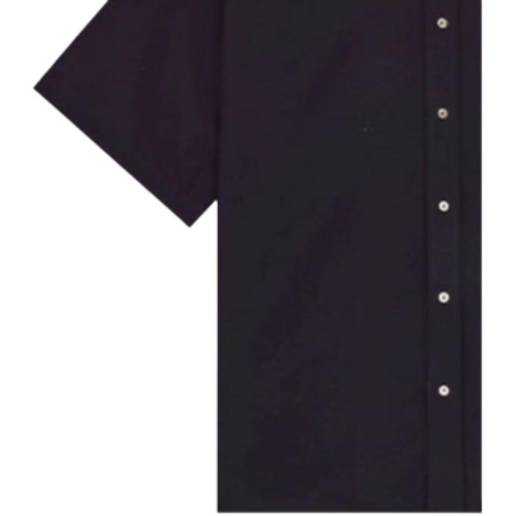 We11done Ss22 Logo Print Single-Breasted Polo Short Sleeve Shirt Unisex shirts Black WD-BL1-22-101-U-BK